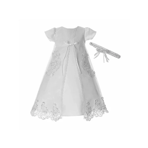 Little Angels Newborn Baby Girls& Organza Christening Gown, White, Size 0-3M