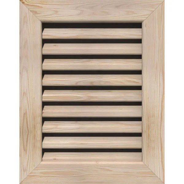 Ekena Millwork 14-in W x 22-in H Vertical Gable Vent (19-in W x 27-in H Frame Size): Unfinished - Functional, Smooth Pine Gable V