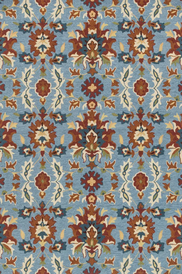 Loloi Francesca FC-59 2&3x22 x 3&9x22 Light Blue, Spice Rug