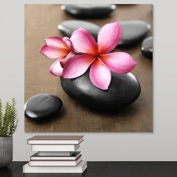 GreatBigCanvas Zen Pebbles by PhotoINC Studio 16-in H x 16-in W Abstract Print on Canvas - 2529284-24-16X16