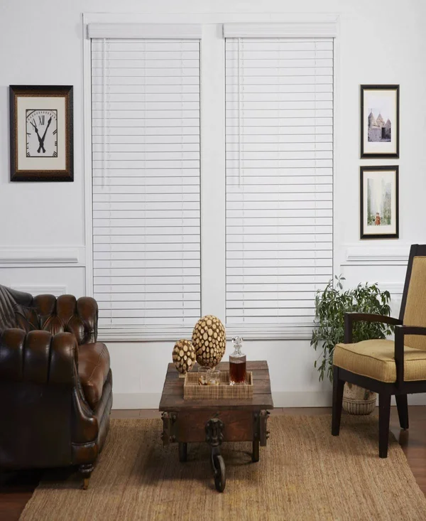 2 in. Cordless Faux Wood Venetian Blind - 28.5x22 x 72x22 - White