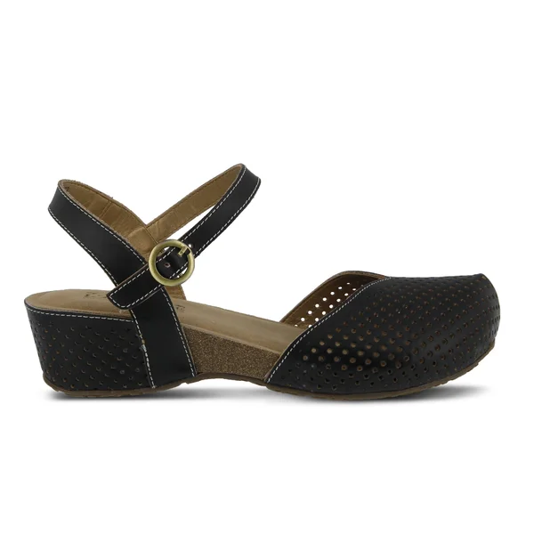 L&Artiste by Spring Step Women's Lizzie, Black Leather