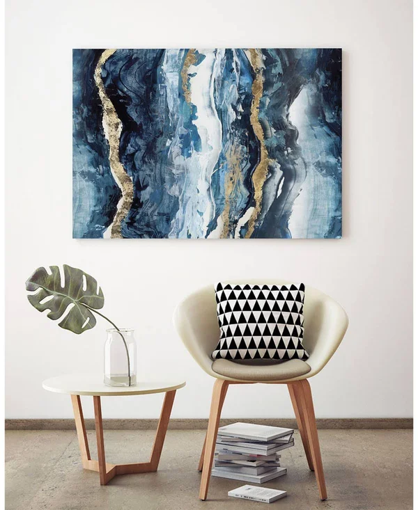 CLICART 16 in. x 20 in. Effectus I by Isabelle Z Wall Art, Blue/ White