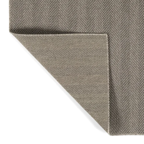 Porch & den Reiling Stripe Indoor/Outdoor Flat-Weave Rug - 9&0 x 13&0 - Gunmetal