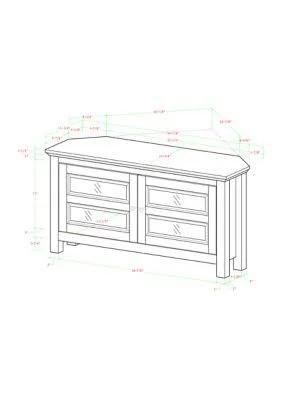 Bridgeport Designs White Oak 44 inch Modern Farmhouse Corner TV Stand