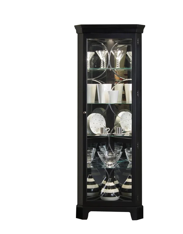 Pulaski Oxford Black Corner Curio