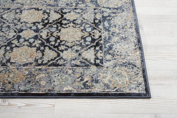 Kathy Ireland Malta Navy Area Rug