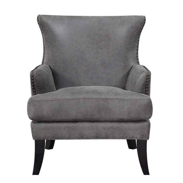 Copper Grove Fatumanongi Transitional Nailhead Accent Chair - Fog