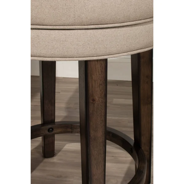 Hillsdale Furniture Backless Swivel Counter Stool in Charcoal Gray