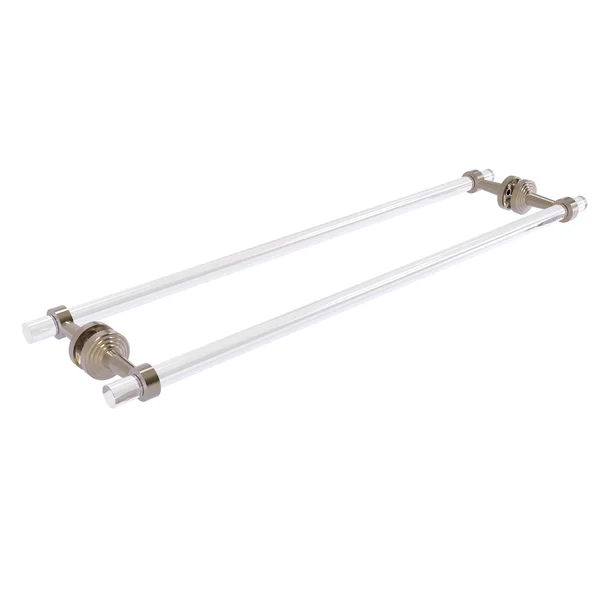 Allied Brass PB-41-BB-30-PEW 30 in. Pacific Beach Collection Back to Back Shower Door Towel Bar Antique Pewter