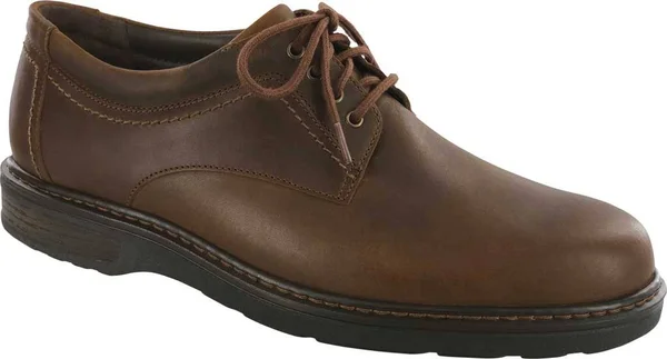 Men's SAS Aden Plain Toe Oxford Brown Leather 9.5 SS