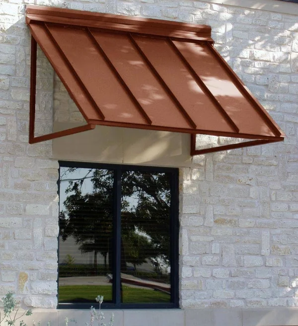 Awntech Houstonian 68-in Wide x 36-in Projection Copper Solid Fixed Patio Awning, H23-L-5COP