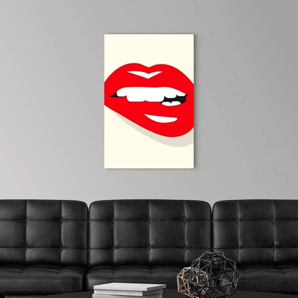 Lips - Illustration - Canvas Wall Art, 20x30, Great Big Canvas