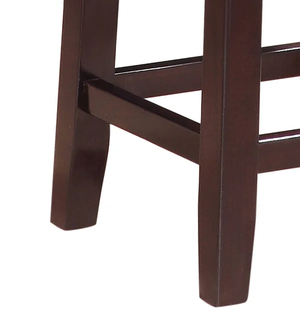 Traditional Style Wooden Counter Stool with Saddle SEAT - Brown