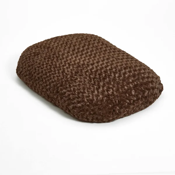 AJD Home 27x22 x 36x22 Medium Oval Soft Furry Pet Bed in Chocolate