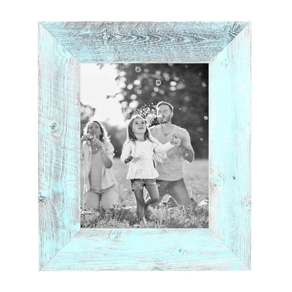 BarnwoodUSA - Farmhouse Picture Frame with 3 inch Wide Frame, 100% Reclaimed Wood (8.5x11, Robins Egg Blue)