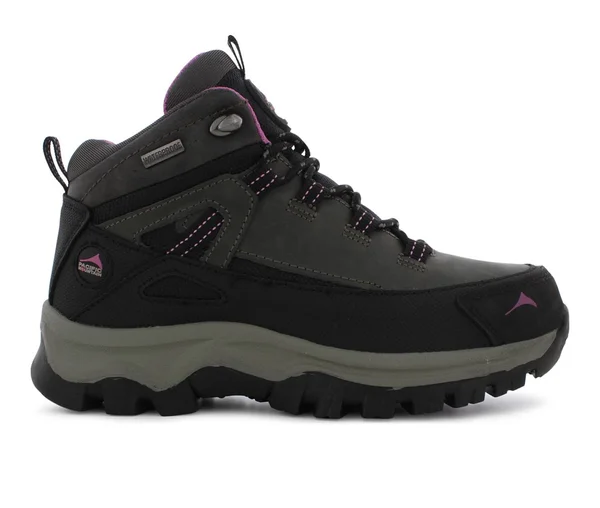 Pacific Mountain Youth Kingston Jr Waterproof Mid Hiking Boots - Charcoal 11