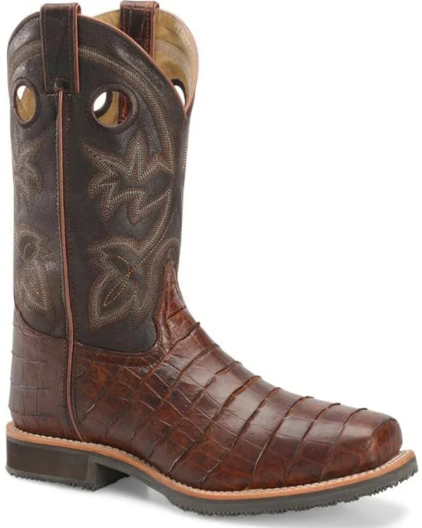 Double H Wide Square Safety Toe Roper 12x22 12 Men's Chocolate