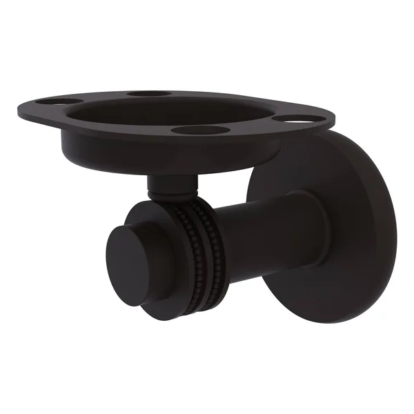 Allied Brass 926D-ORB Mercury Collection Tumbler & Toothbrush Holder with Dotted Accents Oil Rubbed Bronze