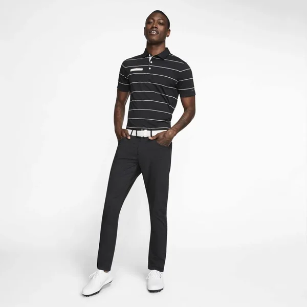 Nike Men's Stripe Player Golf Polo - Size: XL, Black