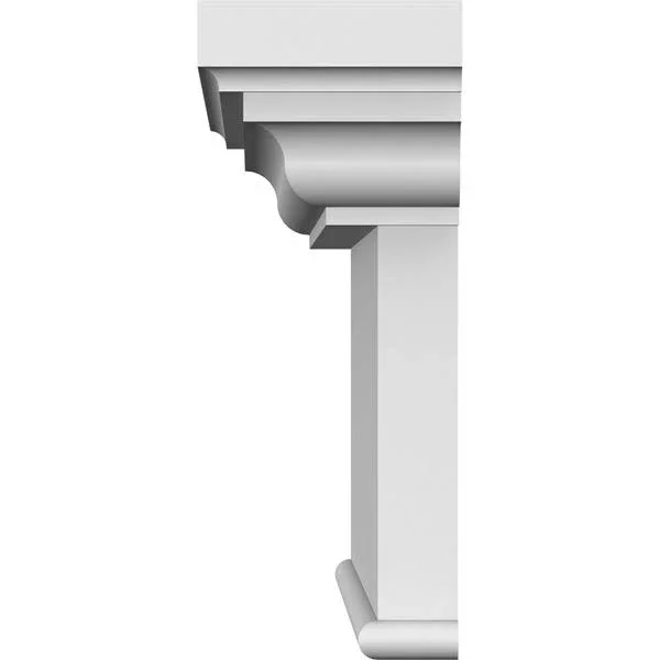 Ekena Millwork CRH07X48BT 48x22 Bottom Width x 52x22 Top Width x 7 1/4x22H x 1x22P - Craftsman Crosshead with Bottom Trim