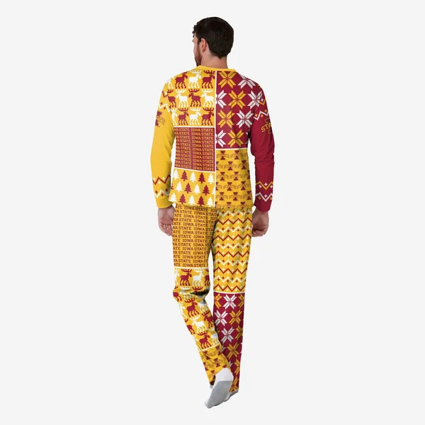 Iowa State Cyclones NCAA Busy Block Family Holiday Pajamas