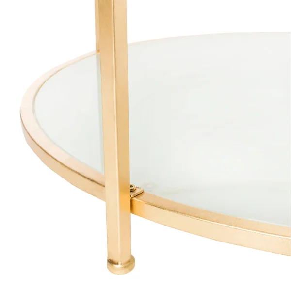 Safavieh Ivy 2 Tier Round Coffee Table - Gold