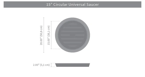 Crescent Garden Universal Round Saucer - Rust, 15x22