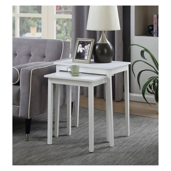 Johar Furniture American Heritage Nesting End Tables White Johar