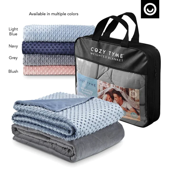 Weighted Blanket Light Blue, 48x72x22 12 lbs