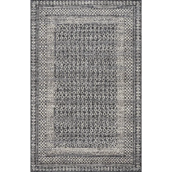 nuLOOM Elodie Checkered Diamonds Gray 3 ft. x 5 ft. Area Rug