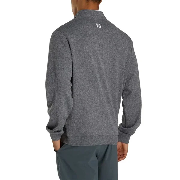 FootJoy Men's Drop Needle 1/2 Zip Golf Pullover Charcoal 2XL