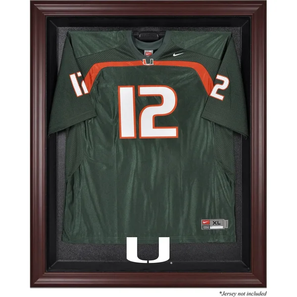Fanatics Authentic Miami Hurricanes Mahogany Framed Logo Jersey Display Case