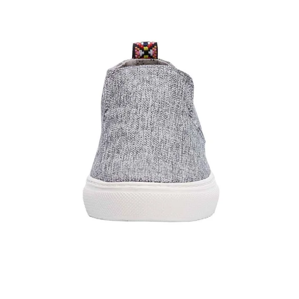 Hey Dude Peyton Linen Women's Shoes Grey Black : 6 M