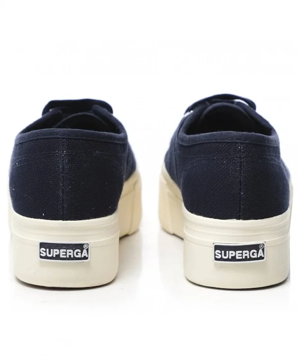 Superga Women's 2790 Linea Up Down Flatform Trainers - Navy - UK 3