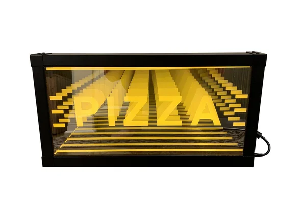 FixtureDisplays LED Pizza Sign Animated Neon Light Tunnel Lamp Infinity Mirror Light Frame