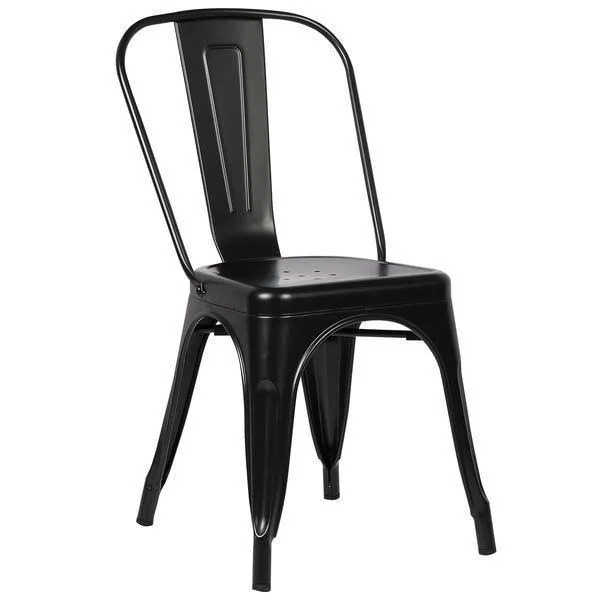 Edgemod Trattoria Side Chair - Polished Gunmetal