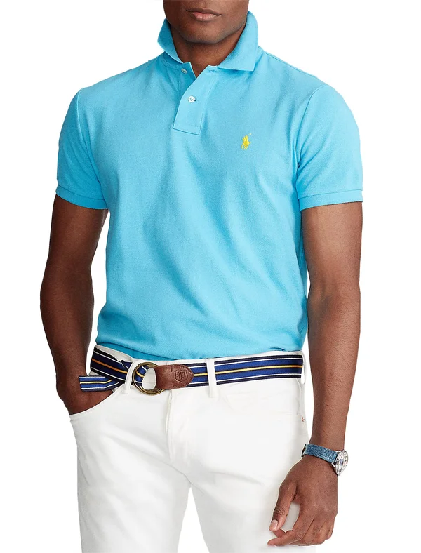 Big & Tall Polo Ralph Lauren Mesh Polo Shirt - Lindsay Blue - Size 3X - Men's