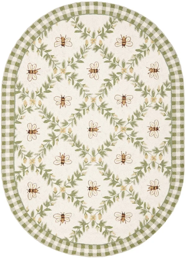 Safavieh Chelsea HK55A 3&9x22 x 5&9x22 Ivory - Green Area Rug
