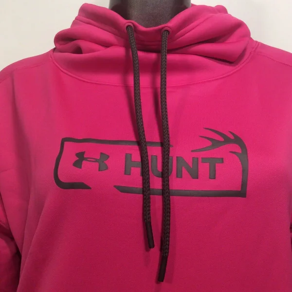 Under Armour Women's Tech Terry Graphic Funnel Neck Hoodie - Pink - XL