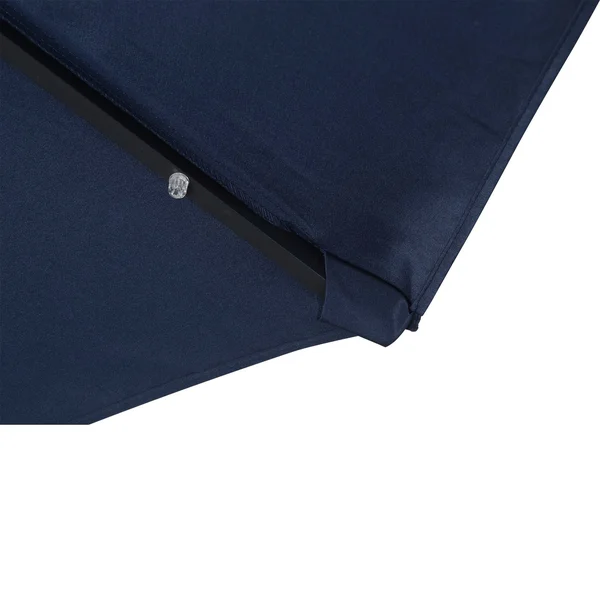 Ainfox 9ft Patio Umbrella with LED Lights & Round Base - Blue, 9 x 9 x 7.61ft