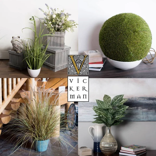 Vickerman 5x22 Plastic Grass-Frosted Green 6/Bag