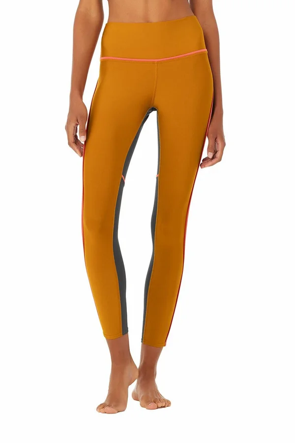 Alo Yoga - 7/8 High-Waist Element Legging in Bronze/Anthracite, Size: XS