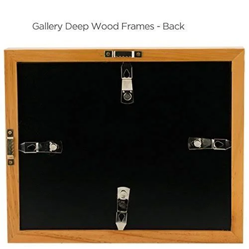 Ambiance Gallery Wood Picture Frame for Stretched Canvas - Artist Panels and Art Boards [Single Frame] 20x24 - Black