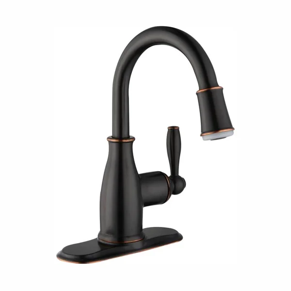 Glacier Bay HD67816W-5027D Mandouri 4 in. Centerset Single-Handle LED High-Arc Bathroom Faucet in Bronze