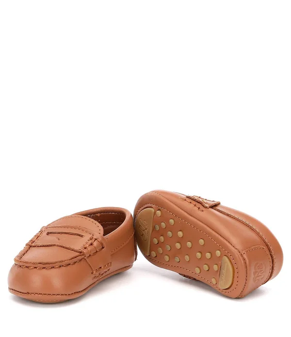Polo Ralph Lauren Boys Telly Slip-On Crib Shoes - Tan 1m Infant