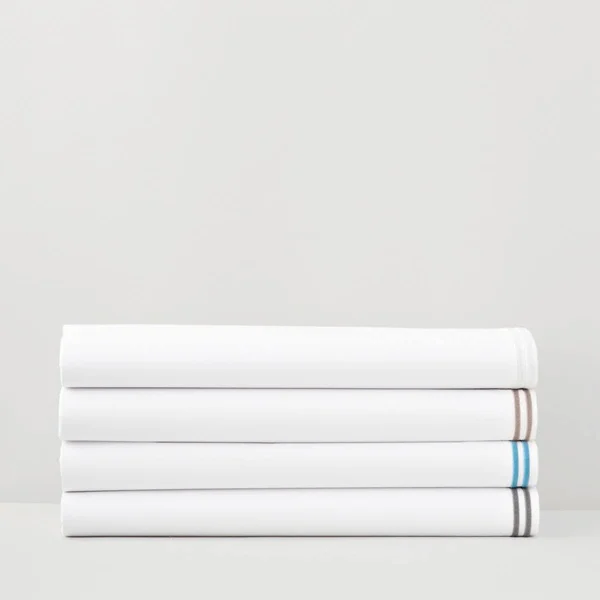 Hudson Park Collection Italian Percale King Flat Sheet - 100% Exclusive - Silver