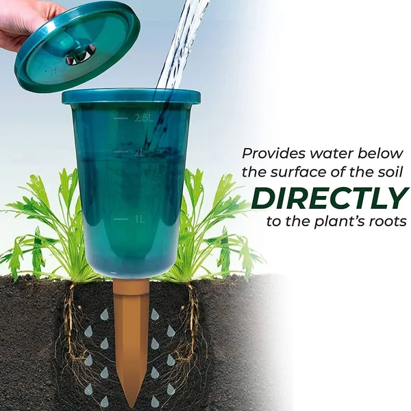 Bio Green HCPS4 Garden Plant Self Watering System Kit, Set of 4 Cups and Stakes