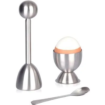 Egg Cutter Topper Set, Stainless Steel Egg Opener Egg Whacker Poached Egg Separator Egg Cracker Tool for Soft & Hard Boiled E