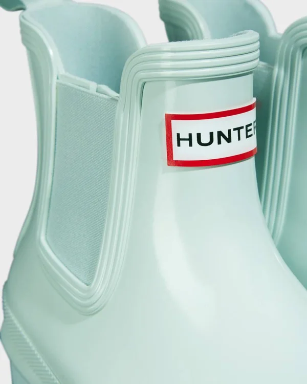 Hunter Original Gloss Chelsea Boots - Blue - Boots